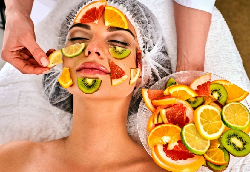 Fresh fruit face mask