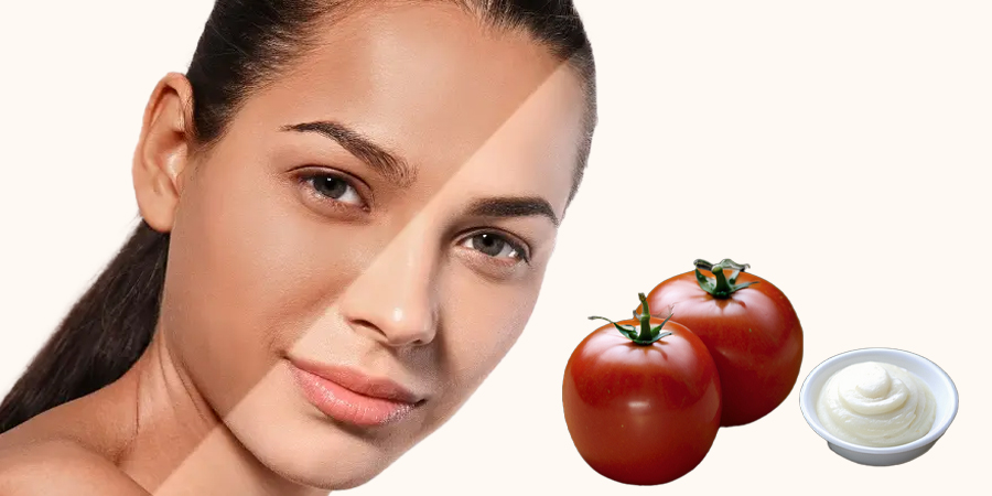 YOGURT AND TOMATO FOR FACE TAN